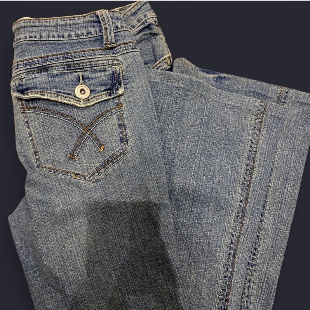 Blue Flare-Wide Leg low rise Jeans - Classic Denim
